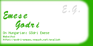emese godri business card