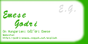 emese godri business card